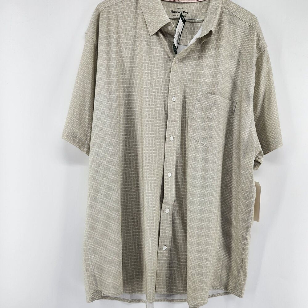 Hawker Rye Men's Light Green XXL-SH Short Sleeve‎ Knoven Commuter Shirt NWT